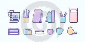 Colorful Collection of Organized Objects