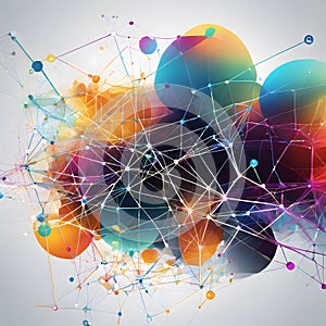 Colorful Neural Web - Dynamic AI Network Visualization