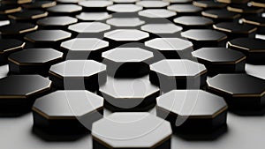 Geometric hexagonal pattern isolated on white background