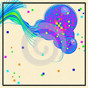 Colorful Abstract Bubble Design.