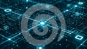 Abstract Digital Grid Representing Big Data and Connectivity