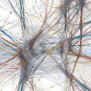 Colorful Abstract Network Visualization