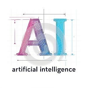 AI Letters Representing Artificial Intelligence Concept