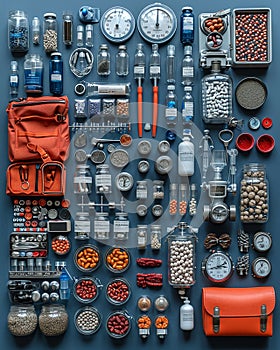 medical worker knolling style photo