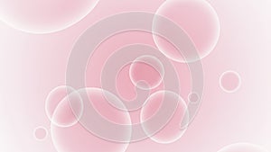 Soft Pink Gradient Background with Floating Transparent Bubbles