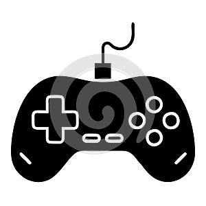 Minimalist Black Vector Game Controller for Gaming and Tech Design Projects