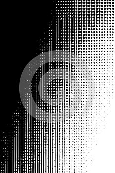 Vertical speed line halftone pattern gradually thinning out effect