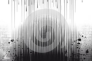 Vertical speed line halftone pattern gradually thinning out effect