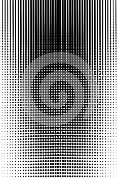 Vertical speed line halftone pattern gradually thinning out effect