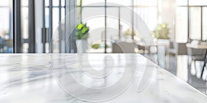 Modern office table top isolated on white background