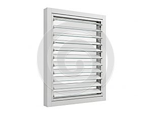 Modern white window shutter