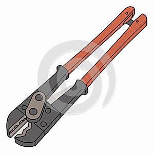 Redhandled pliers tool isolated on white background essential for various DIY and industrial tasks showcasing its robust design