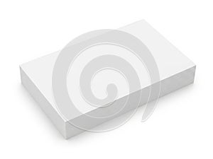 White rectangle object isolated on white background