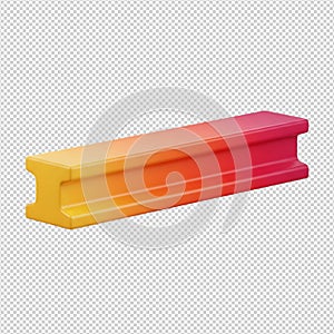 Colorful gradient rectangular object with rounded edges on white background