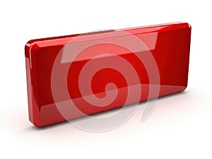 Red rectangle object isolated on white background