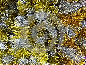 Gold and Silver Shiny Tinsel Decorative Strands