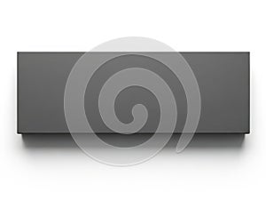 Gray rectangular object isolated on white background
