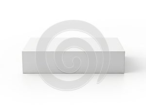 Minimalist white square object on plain background