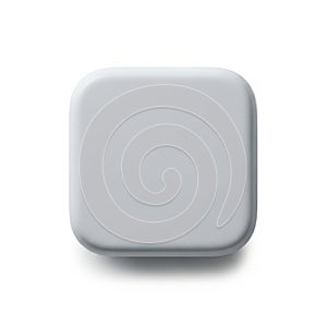 Gray cube icon isolated on white background