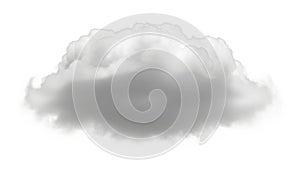 Single cloud puff isolated on white background