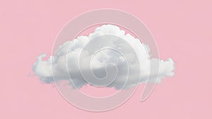 Single cloud puff isolated on white background