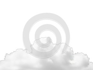 Fluffy cloud isolated on white background
