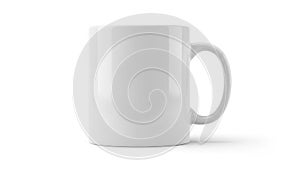 White ceramic mug isolated on white background