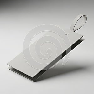 Modern white rectangle object isolated on white background