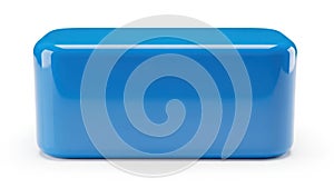 Blue rectangular object isolated on white background isolated on transparent background, isolated on white background
