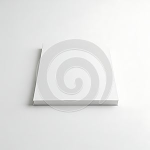 A pristine white square object with a smooth and glossy surface