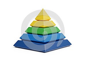 Colorful pyramid stack