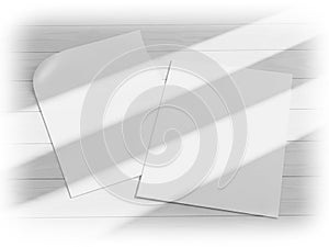 Stack of paper sheets isolated on white background