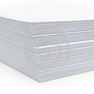 Stack of paper sheets isolated on transparent background