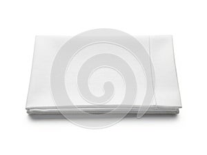 Stack of paper sheets isolated on white background