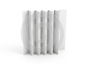 Stack of paper sheets isolated on white background