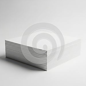 Stack of paper sheets isolated on white background