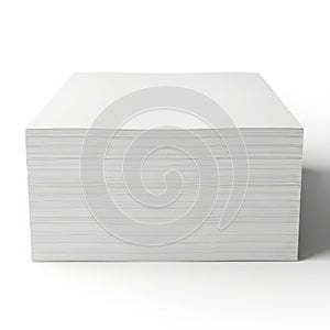 Stack of paper sheets isolated on white background