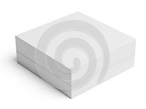Stack of white paper sheets isolated on white background