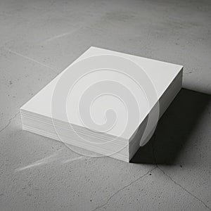 Stack of paper sheets isolated on transparent background