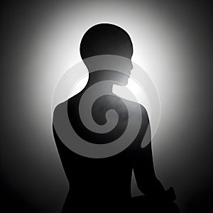 Silhouette of a Woman with Backlight