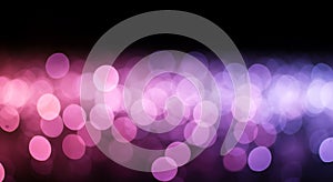 Vibrant pink and purple abstract bokeh illumination