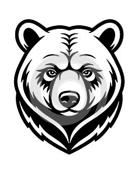 Bear Head Mascot Logo Template Wildlife Animal Emblem photo