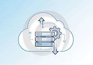 Cloud computing icon isolated on white background