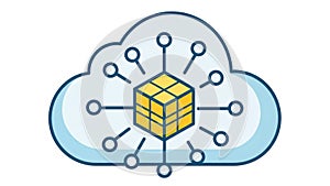 Cloud computing icon isolated on white background