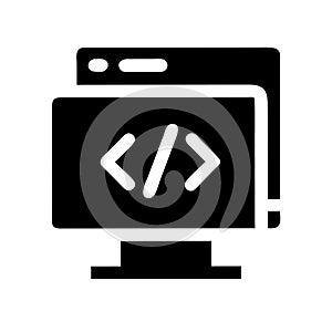 Coding Interface: A Symbolic Icon of Software Development and Programming