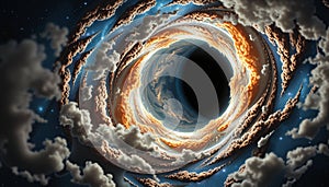 Stellar Vortex Amidst Cosmic Clouds