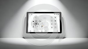 Smart Home Control Panel on Tablet Automation System Interface