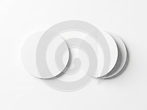 Three circular objects isolated on white background