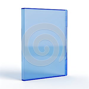 A translucent blue rectangular object with a smooth surface and rounded edges