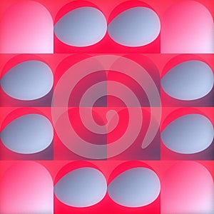Abstract Geometric Pattern with Circles and Squares